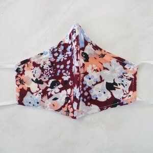 Handmade Plum Floral Face Mask